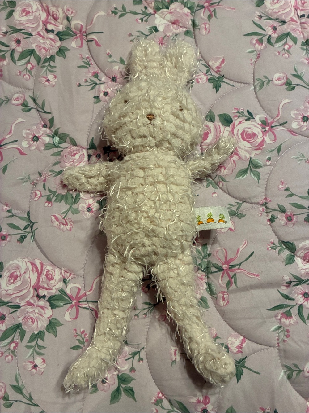 Bunnies by the Bay Cream Fuzzy Bunny Plush